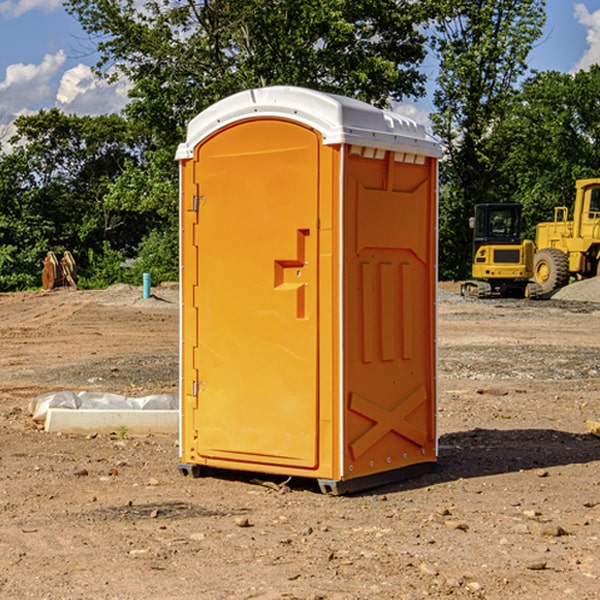 how often are the portable restrooms cleaned and serviced during a rental period in Gunlock Kentucky